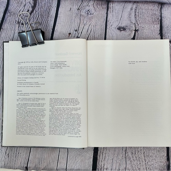 Developmental Psychology by Howard Gardner Hard Cover Textbook - Picture 4 of 5